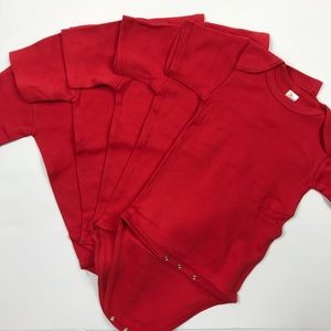 Blank Red Onesies Lot of 5 Laughing Giraffe